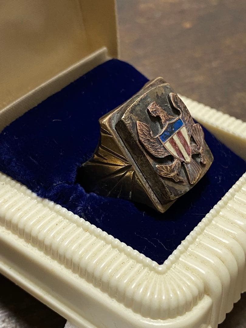 40s'ビンテージメキシカンリングarmyアメリカ国章デザイン ビンテージリング