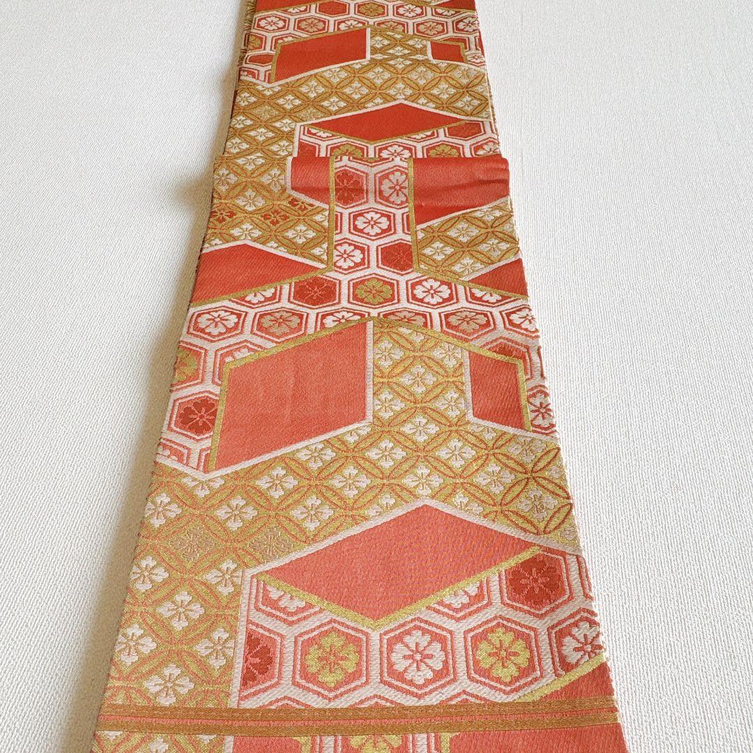 セット　七五三７歳女の子　昭和レトロ　ピンク　ピンク地丸帯　袖なし長襦袢7098