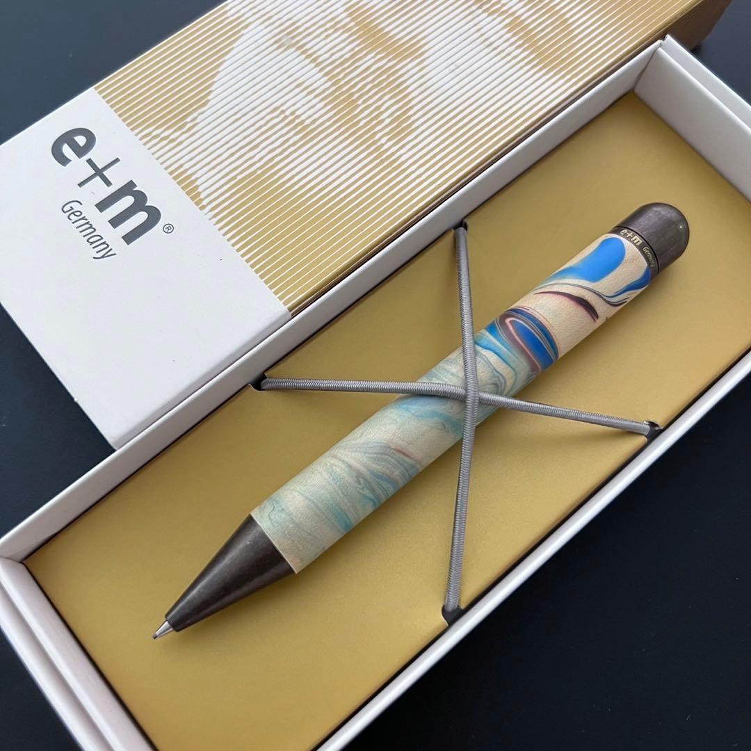 イープラスエム e+m シャープペンシル 0.7mm Marble ゴールド⑧