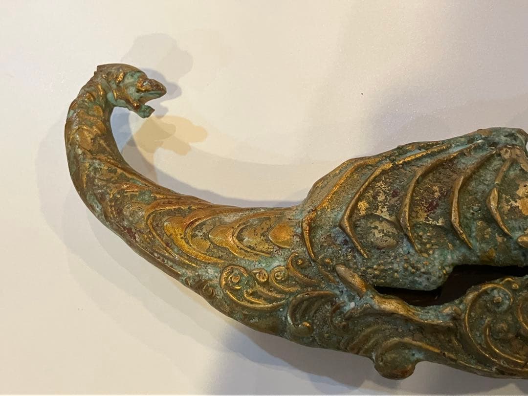 アンティーク刀剣　透彫鞘龍柄