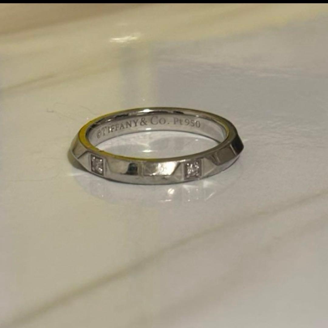 最終値下げティファニー トゥルー バンドリング ダイヤモンド プラチナ US８号