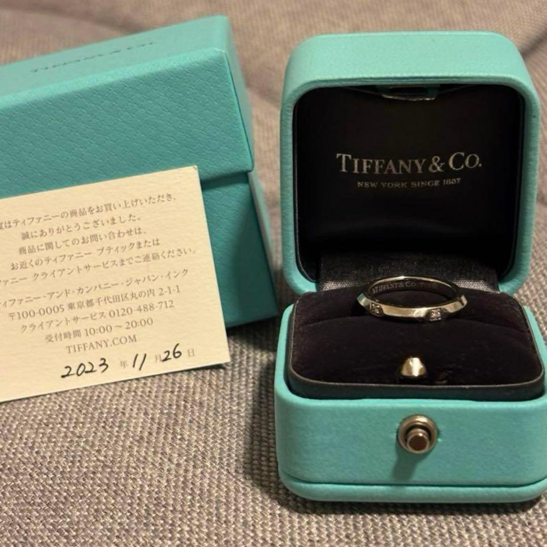 最終値下げティファニー トゥルー バンドリング ダイヤモンド プラチナ US８号