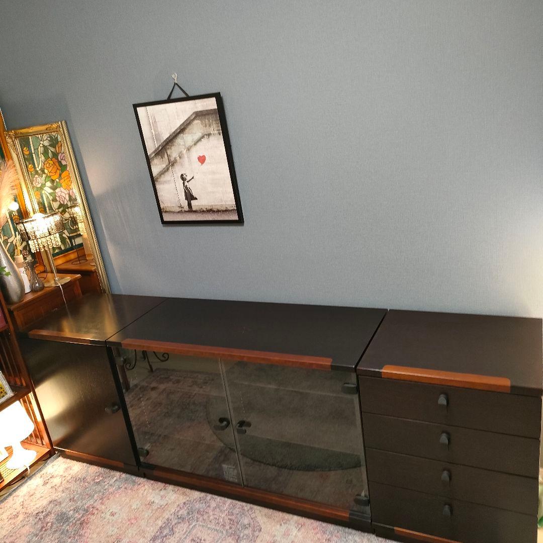 SONYヴィンテージ】ミッドセンチュリーガラスキャビネット SONY