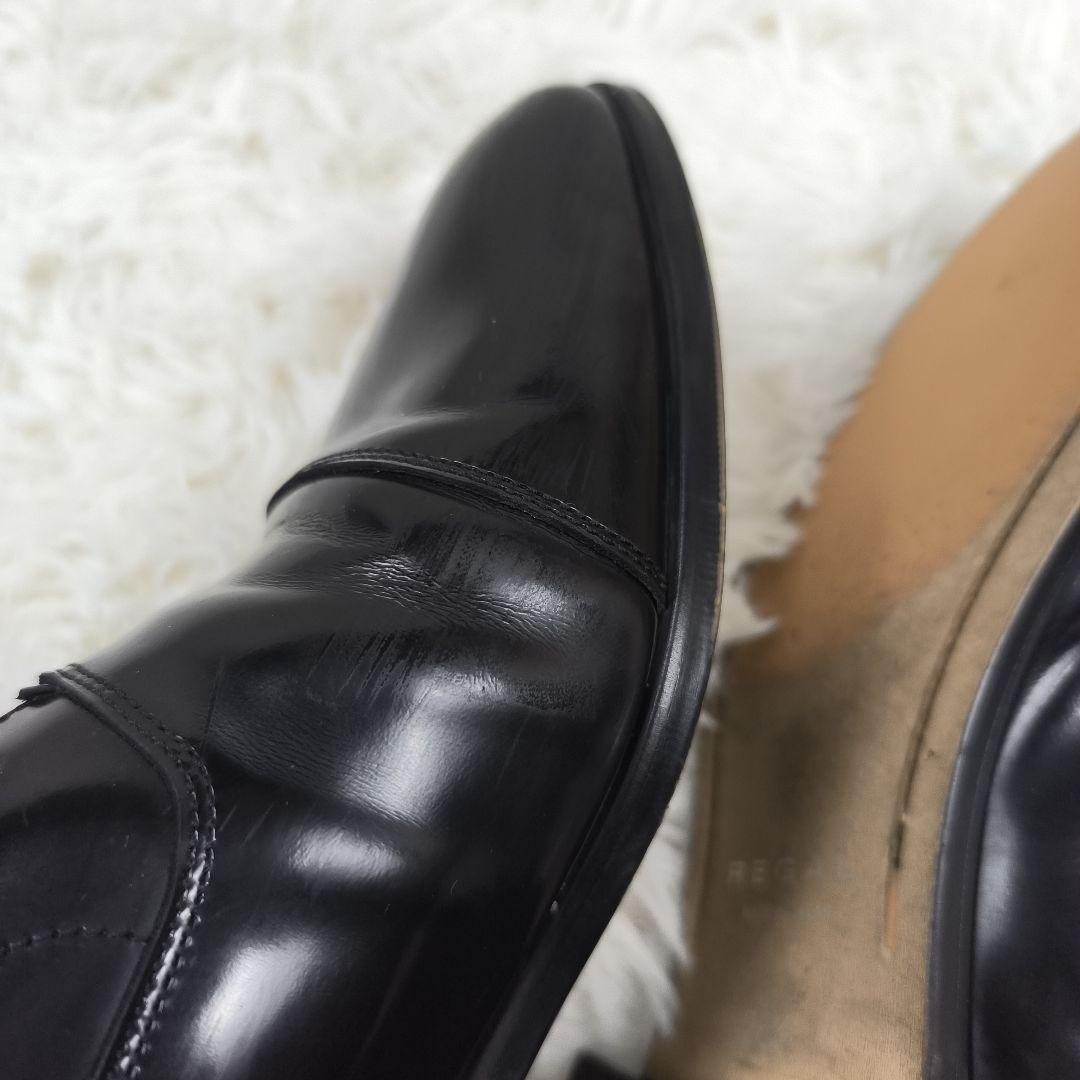 ✨美品✨ リーガル ドレスシューズ 内羽根 ストレートチップ ガラスレザー 黒