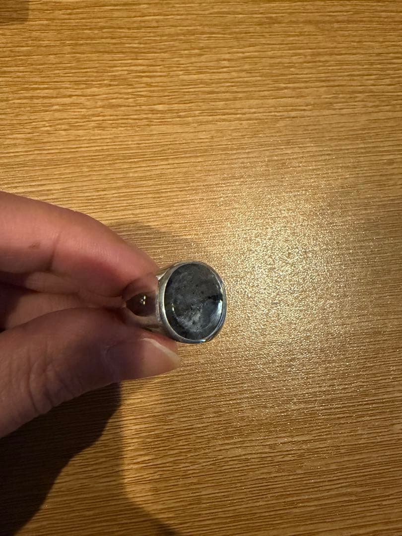 TOMWOOD トムウッド Oval Larvikite リング56