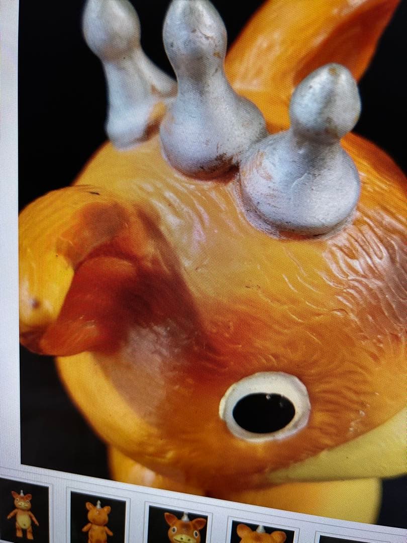 マルサン怪獣ブースカ　オレンジ成型　王冠　珍色銀塗装