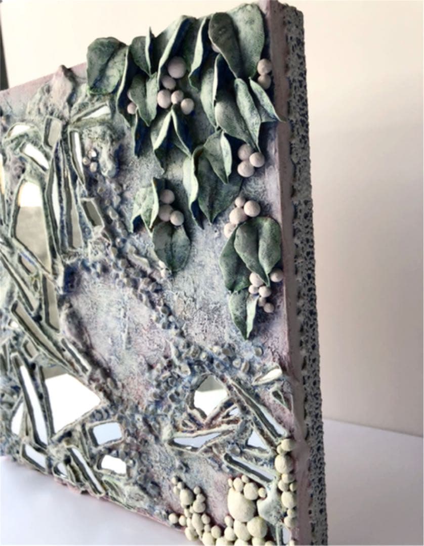 原画　アクリル着色　紙粘土絵画「朝のひかり」 吉田美香