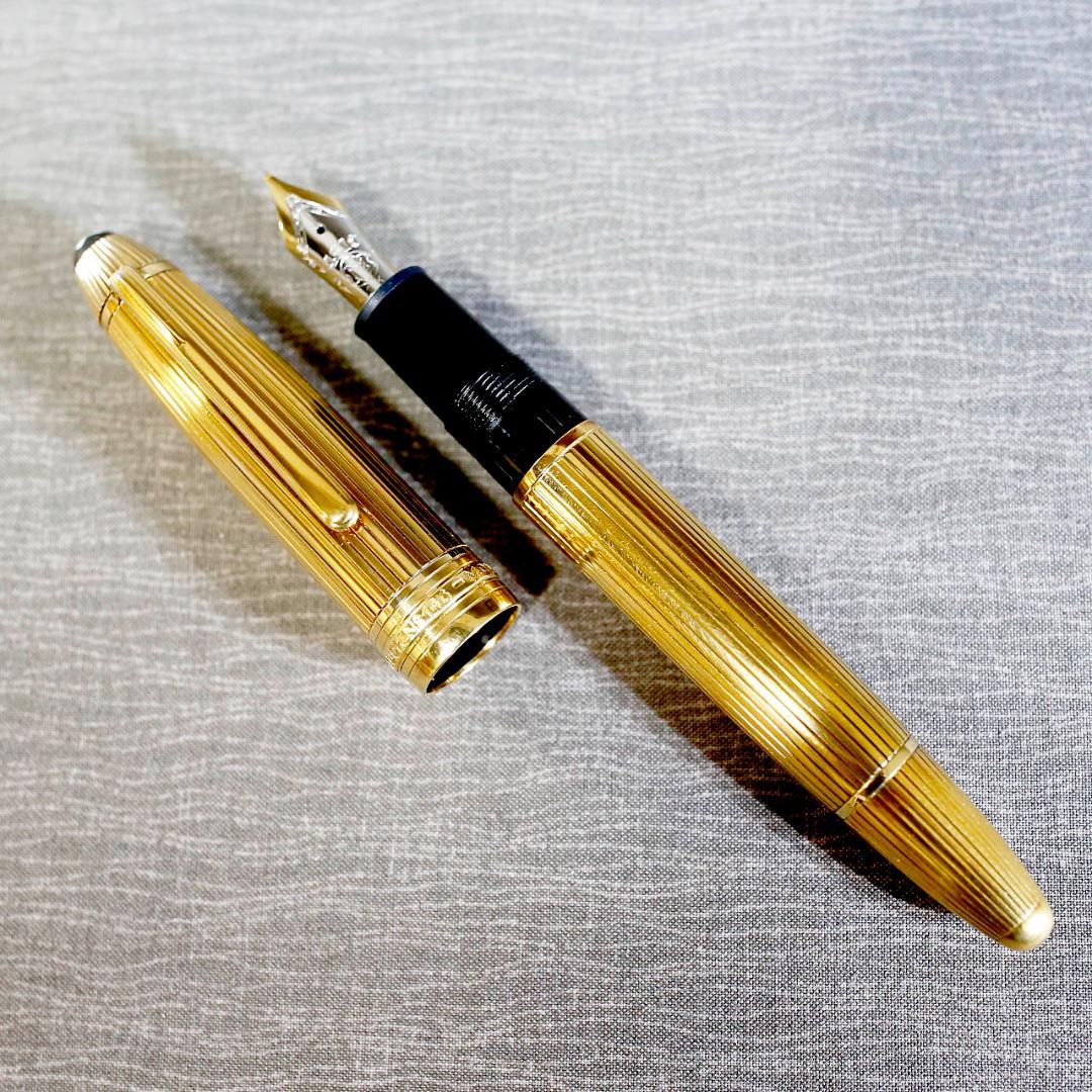 レア美品 絶版品】モンブラン 万年筆 1465 バーメイル ソリテール