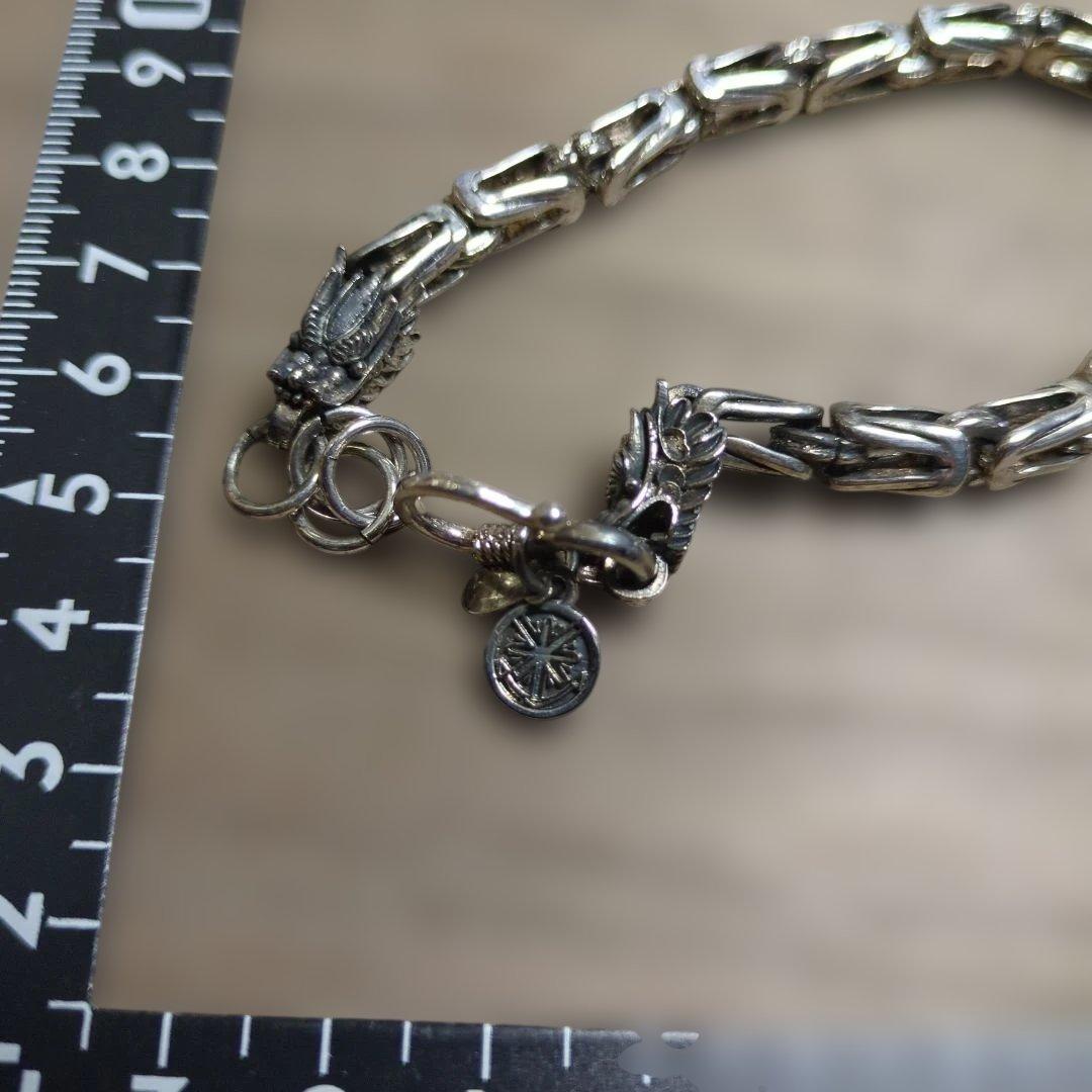 ドラゴンモチーフ シルバーブレスレット シルバー 925 ①