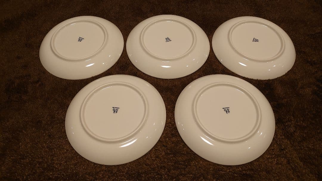 古伊万里　伊万里　色絵　桜の図　中皿　菓子皿　５客