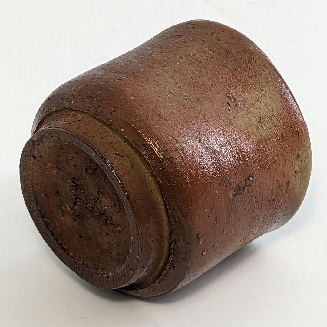 岡山県重要無形文化財 四代目松田華山 備前焼 酒呑 共箱 ぐい呑 酒器 酒杯