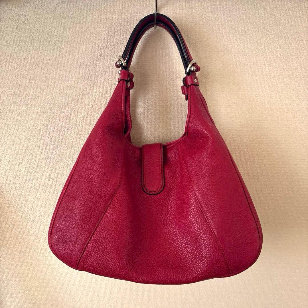 【美品】LOEWE バック カリエ ホーボー ハンドバッグ　レッド