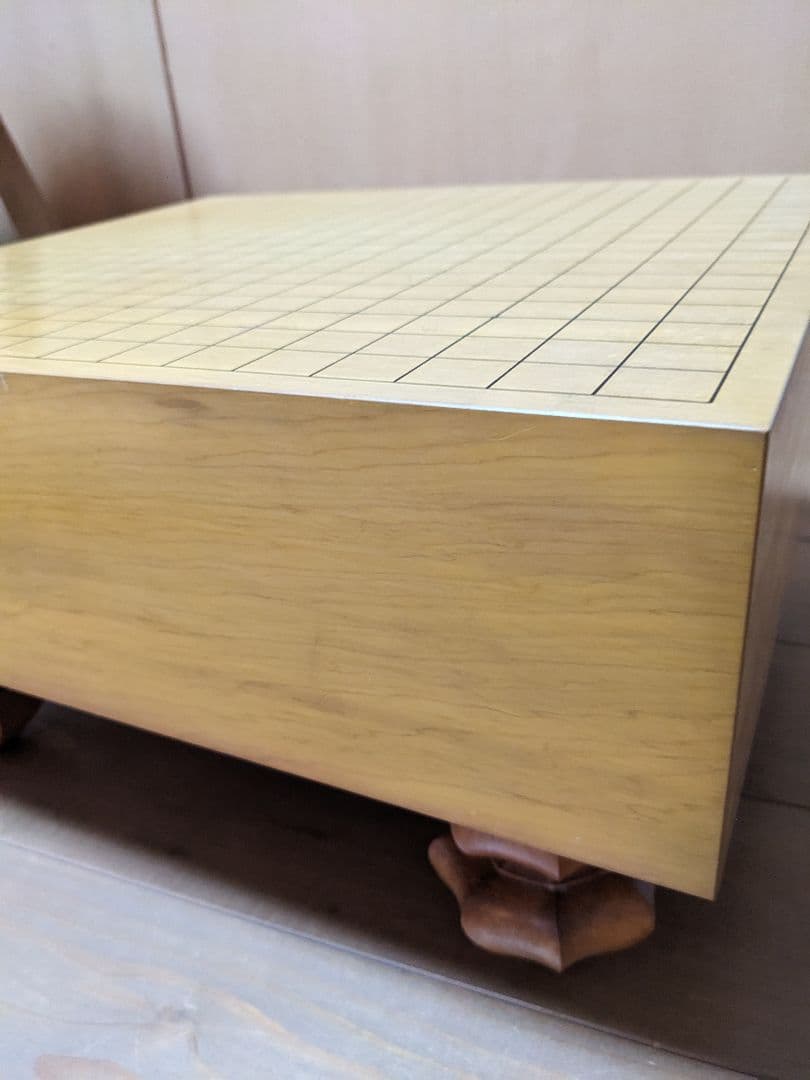 囲碁セット 4寸　脚付き　へそ付き　 蛤石　那智黒　碁笥セット