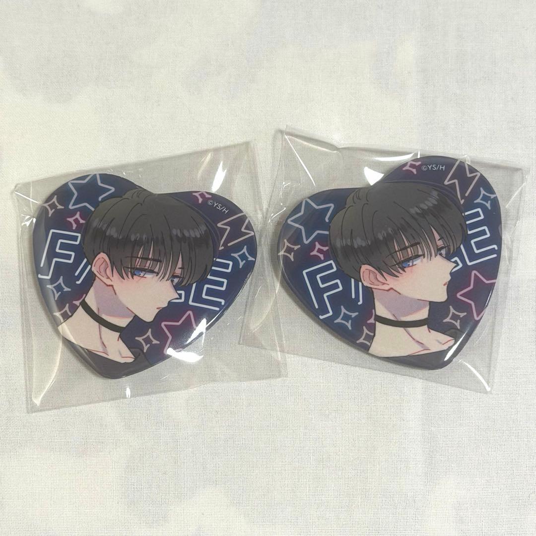 多聞くん今どっち⁉︎ コラボカフェ ハート缶バッジ 坂口桜利 - メルカリ