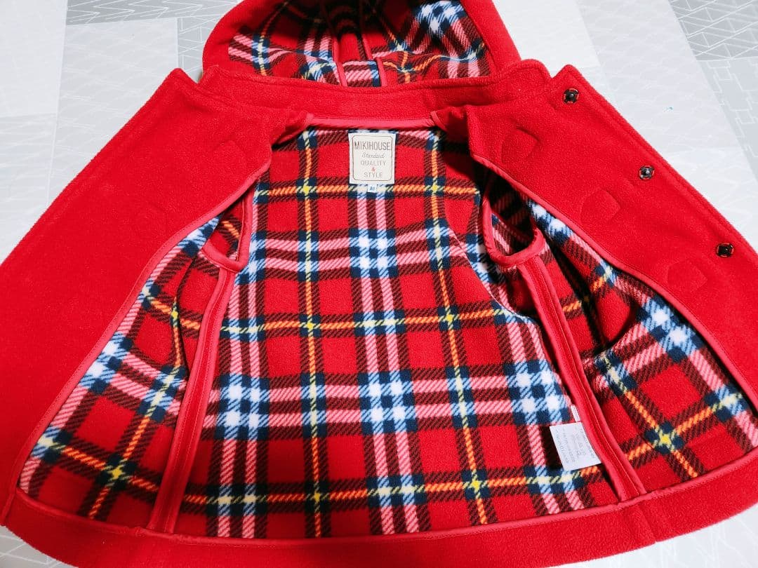 MIKI HOUSE　ダッフルコート　レッド　ベビー