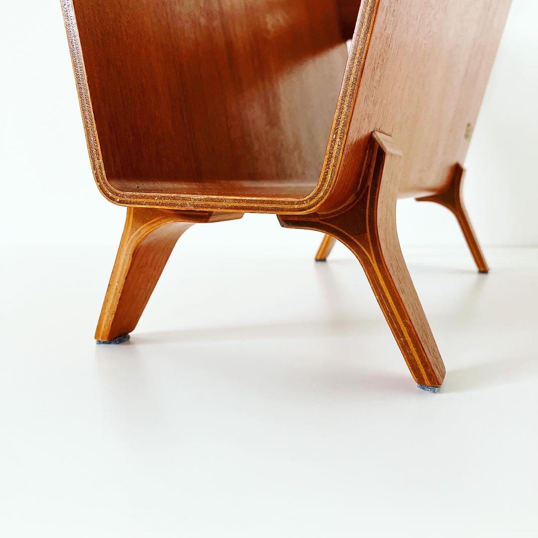 サイトーウッド　マガジンラック　小物入れ　70s ビンテージ家具　古道具　古家具