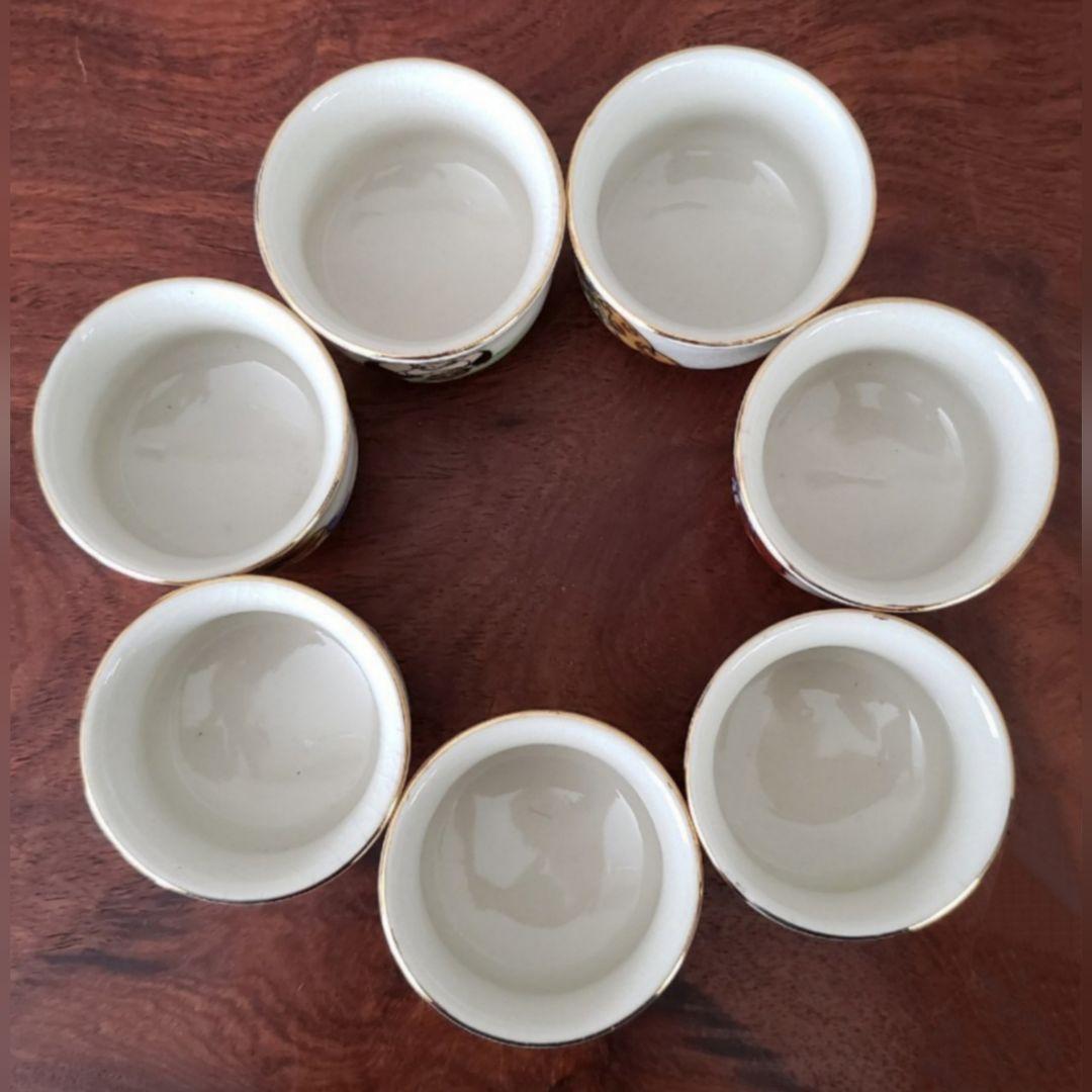 骨董品 陶芸 陶器 九谷焼 ぐい呑み 御碗 2点 - メルカリ