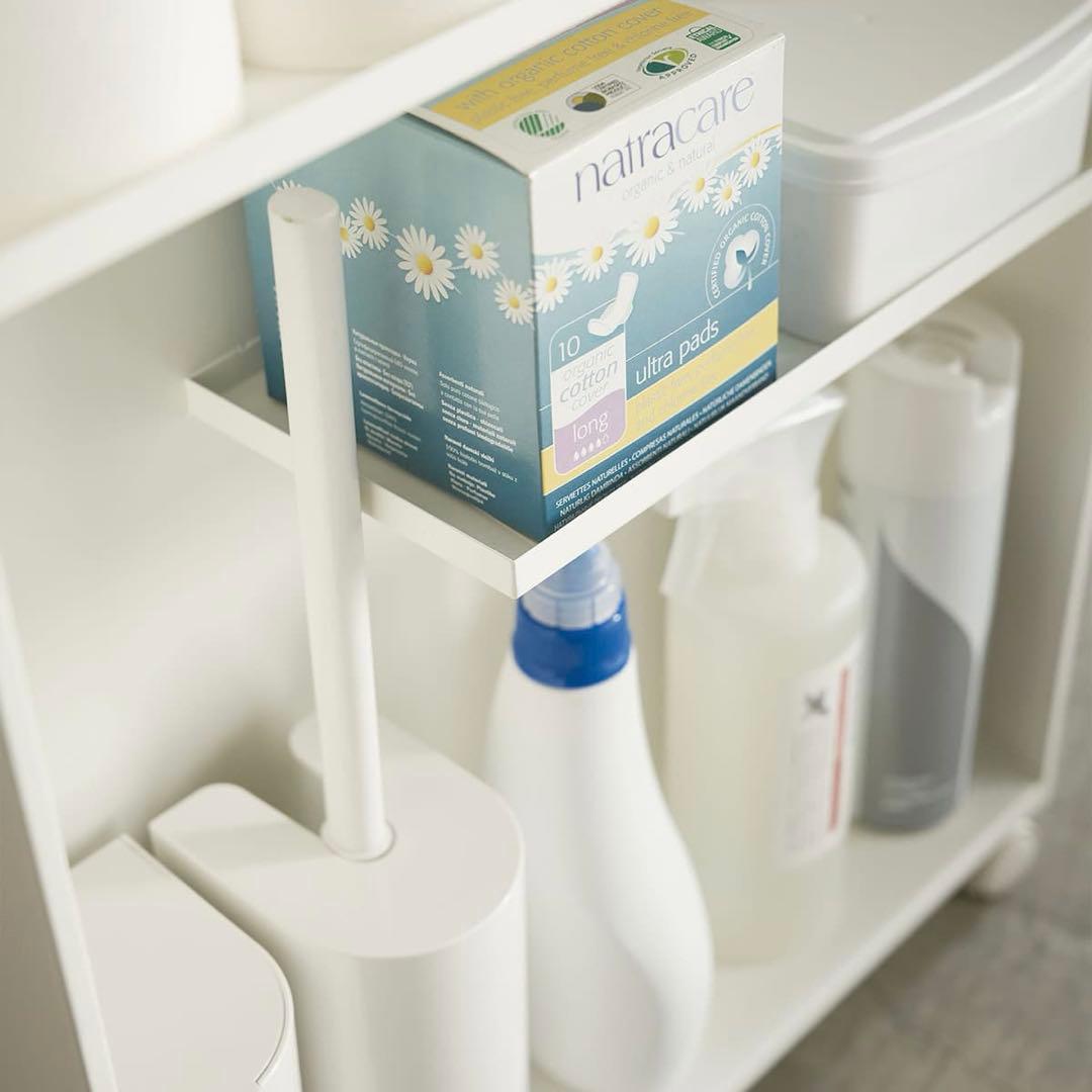 お値下げ中❗️towerタワーハンドル付きスリムトイレラックホワイト 山崎実業