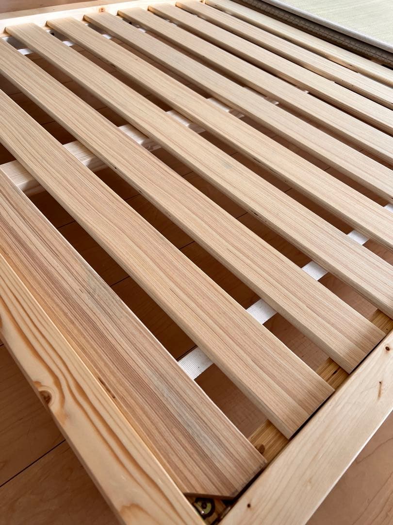 い草畳ベッド3段階高さ調整 単身サイズ ナチュラル 生成り(目積織) No.2