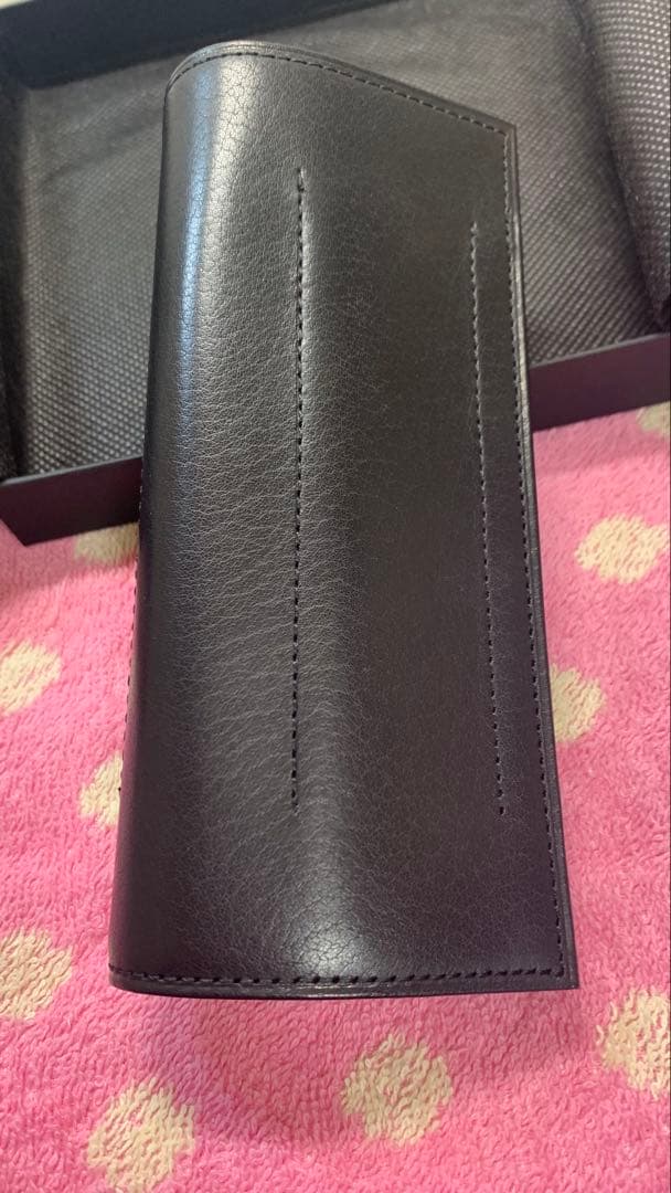 KNOX PEARCE 本革 ロールペンケース ブラック×レッド