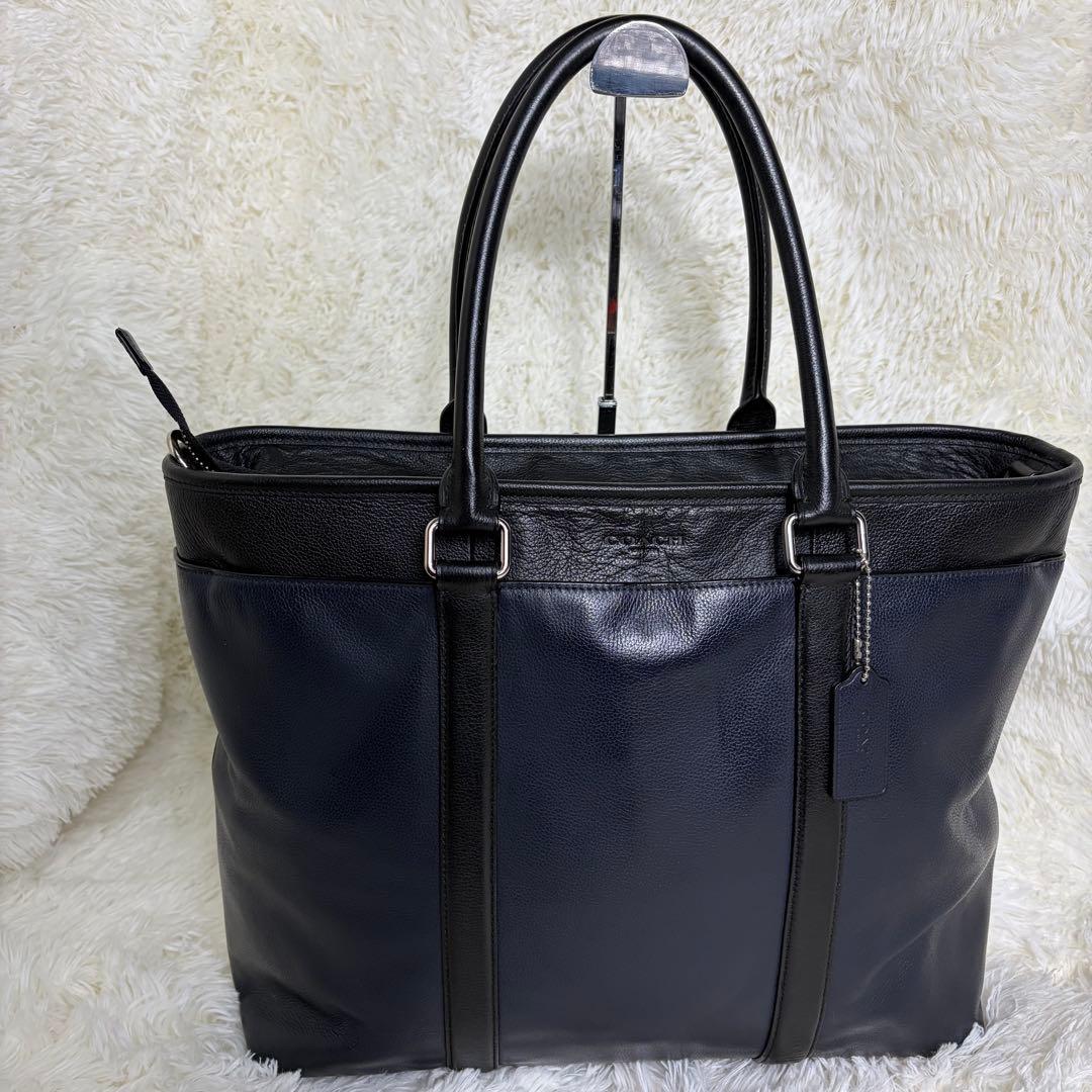 未使用級美品 コーチ メトロポリタン 2way ビジネスバッグ オールレザー