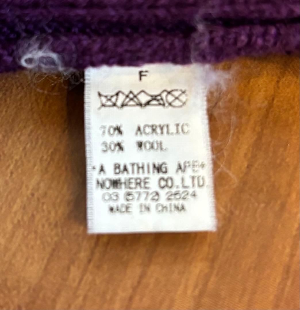 ☆APE エイプ BAPESTA ベイプスタ 手袋 紫 星模様 ☆