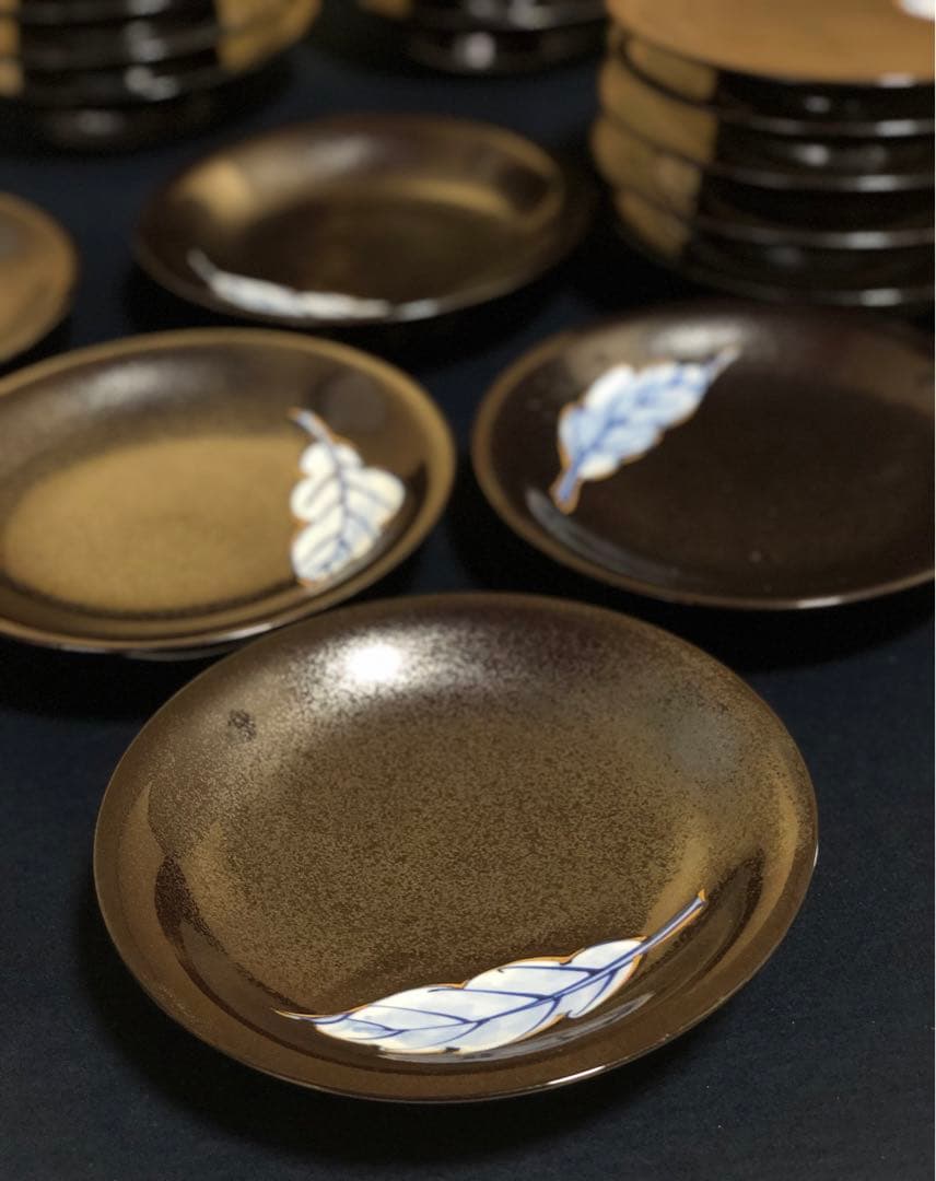 《R》有田焼 鉄砂釉絵 六寸皿20客 源右衛門 有光堂 共箱 251225か3