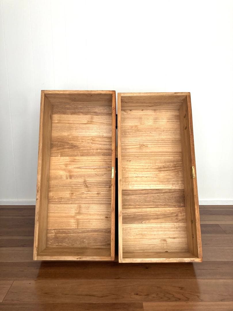 メンテ済】アンティークの収納棚 ローボード テレビ台 総桐 引出し2杯