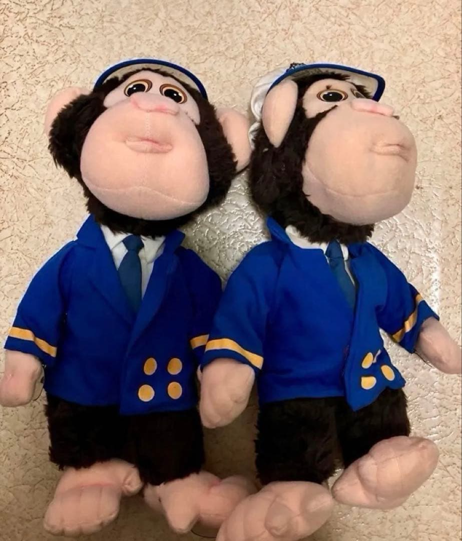 レア 非売品　おさる ぬいぐるみ ペア 昭和レトロ風　ホブソンズ　デッドストック