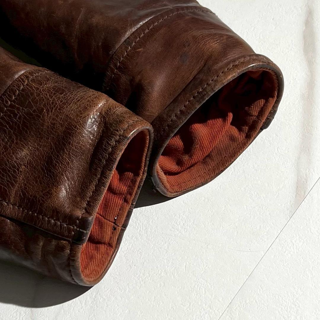 希少80s エアロレザー ハイウェイマン 馬革 ホースハイド FQHH 茶色