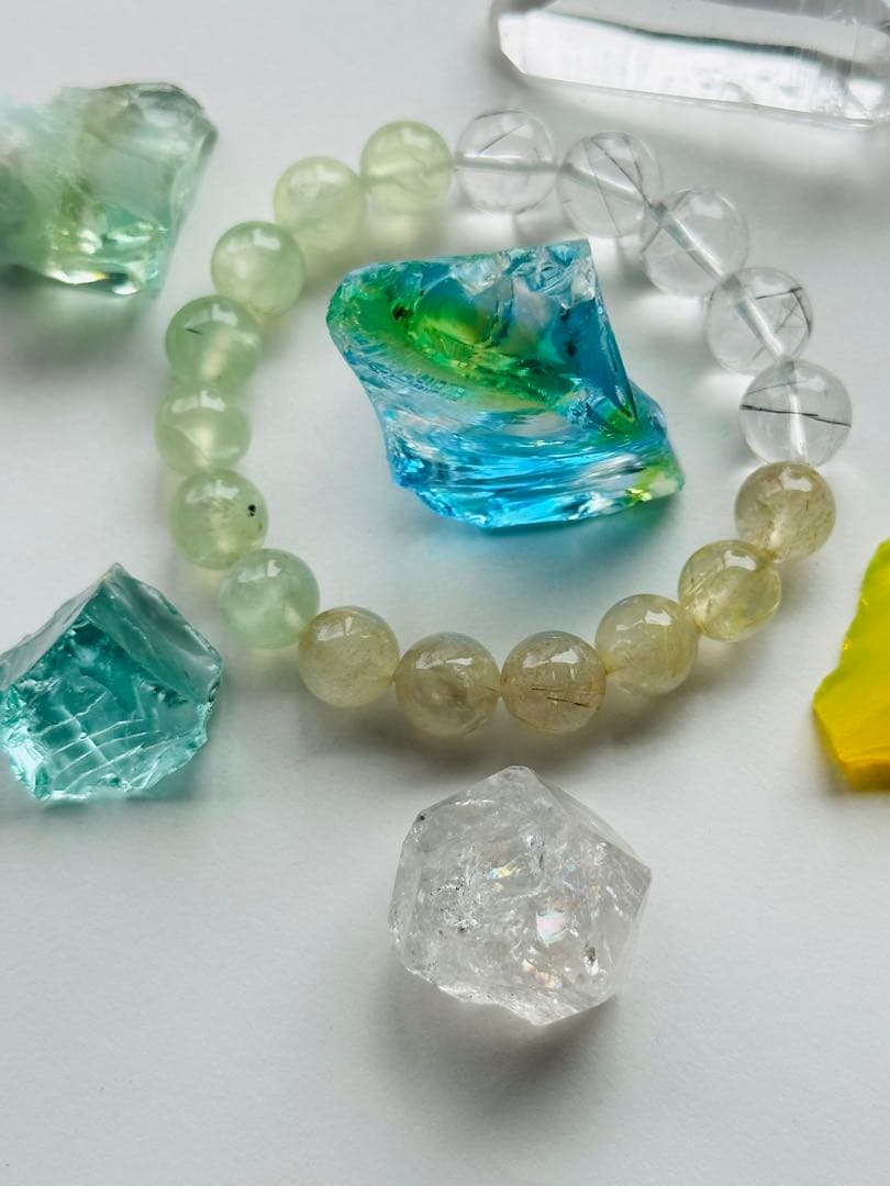 ユニドロブレスレット　グリーン系