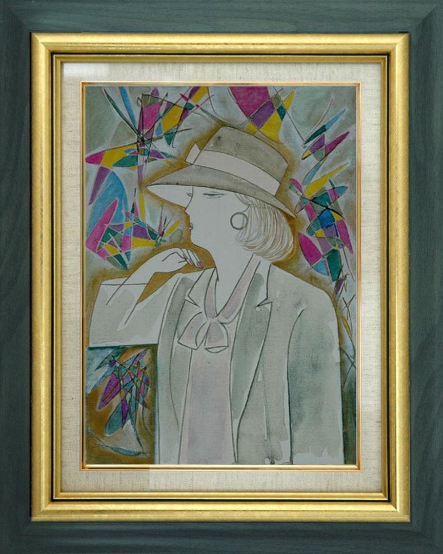 油絵 菅家令子 絵 絵画 インテリア F4-071412 人物 女性像