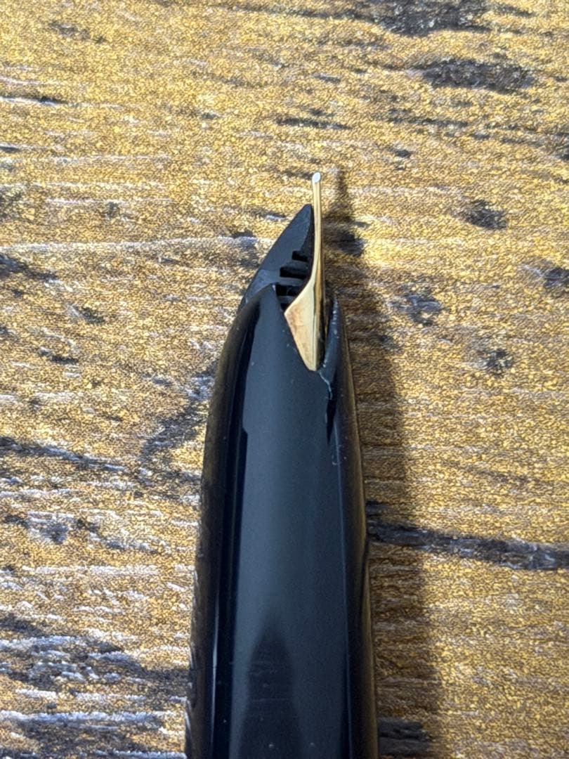 筆記確認＆洗浄済　1960年代　モンブラン　12 万年筆 18金　ゴールド　細字