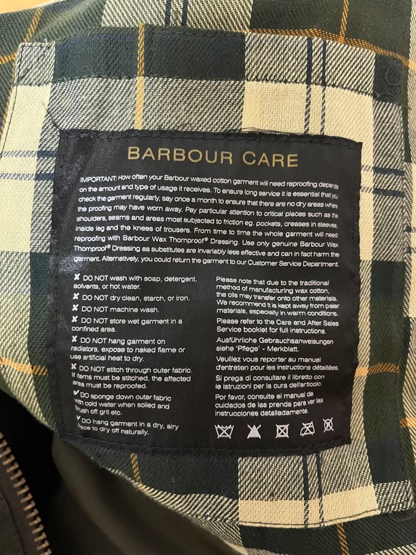 barbour 36 オリーブ コーデュロイ襟ジャケット　ビデイル　バブアー