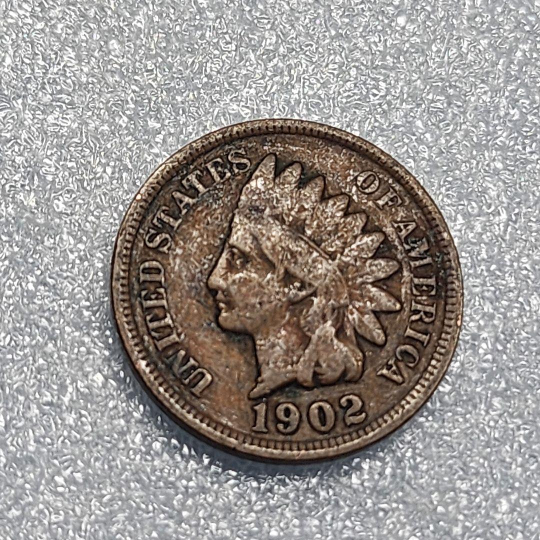 5977. 1902年 アメリカ インディアン ヘッド 1セント 海外硬貨 - メルカリ