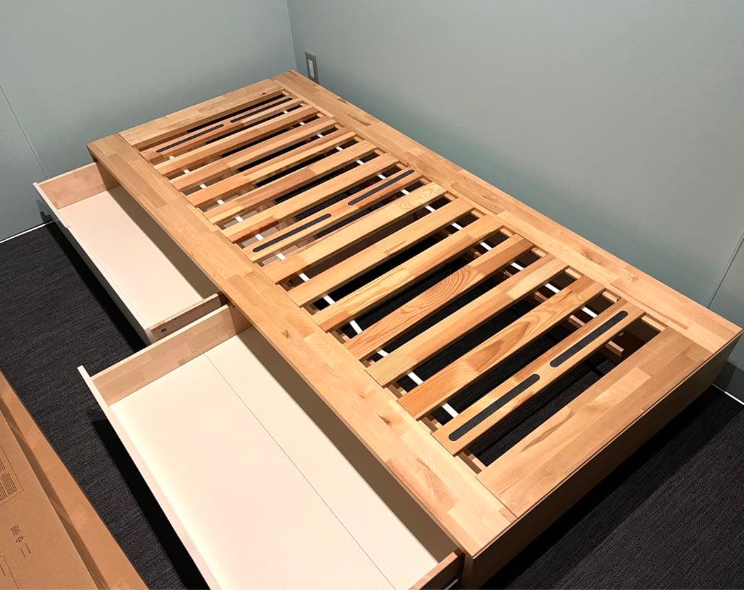 IKEA MANDAL シングルベッド　収納付き 引き出し付き マンダール