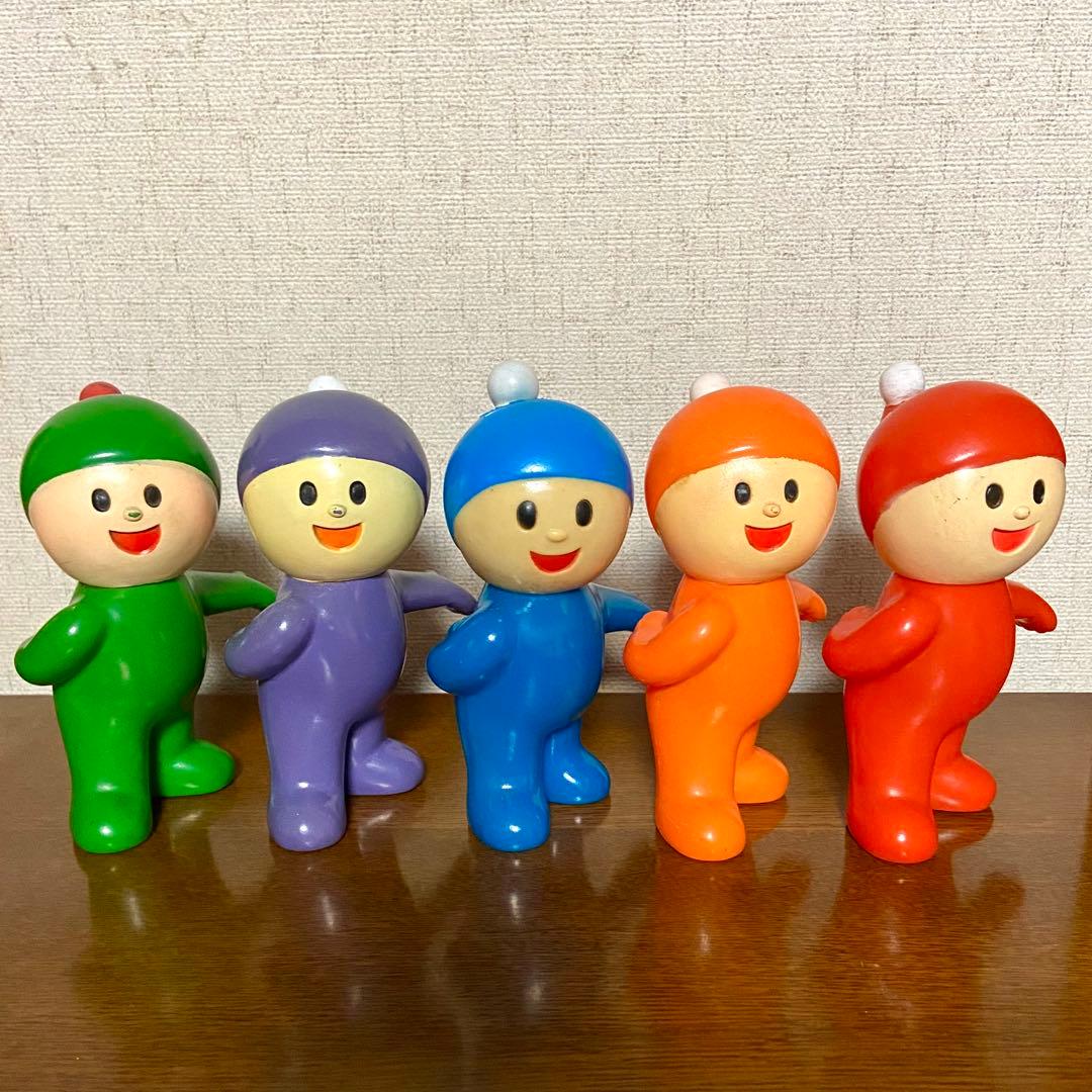 しみず坊や　ソフビ　貯金箱　5体　昭和レトロ　当時物　ノベルティ　清水銀行