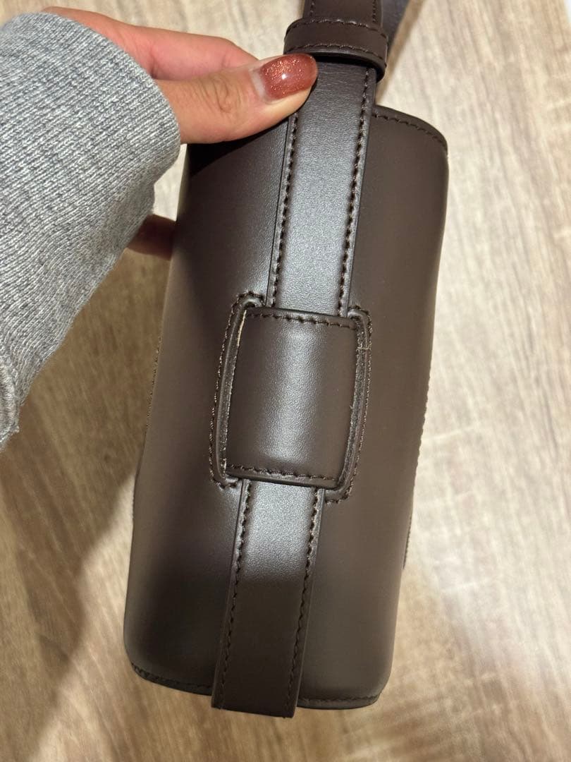 POLÈNE nodde ポレーヌ ブラウンショルダーバッグ 保存袋付き