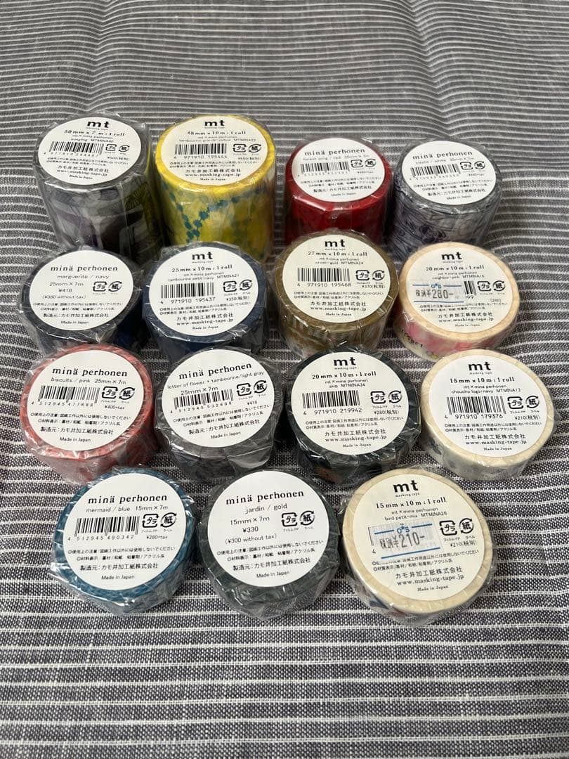 ミナペルホネン マスキングテープ 15個セット 廃盤 マステ mt カモ井
