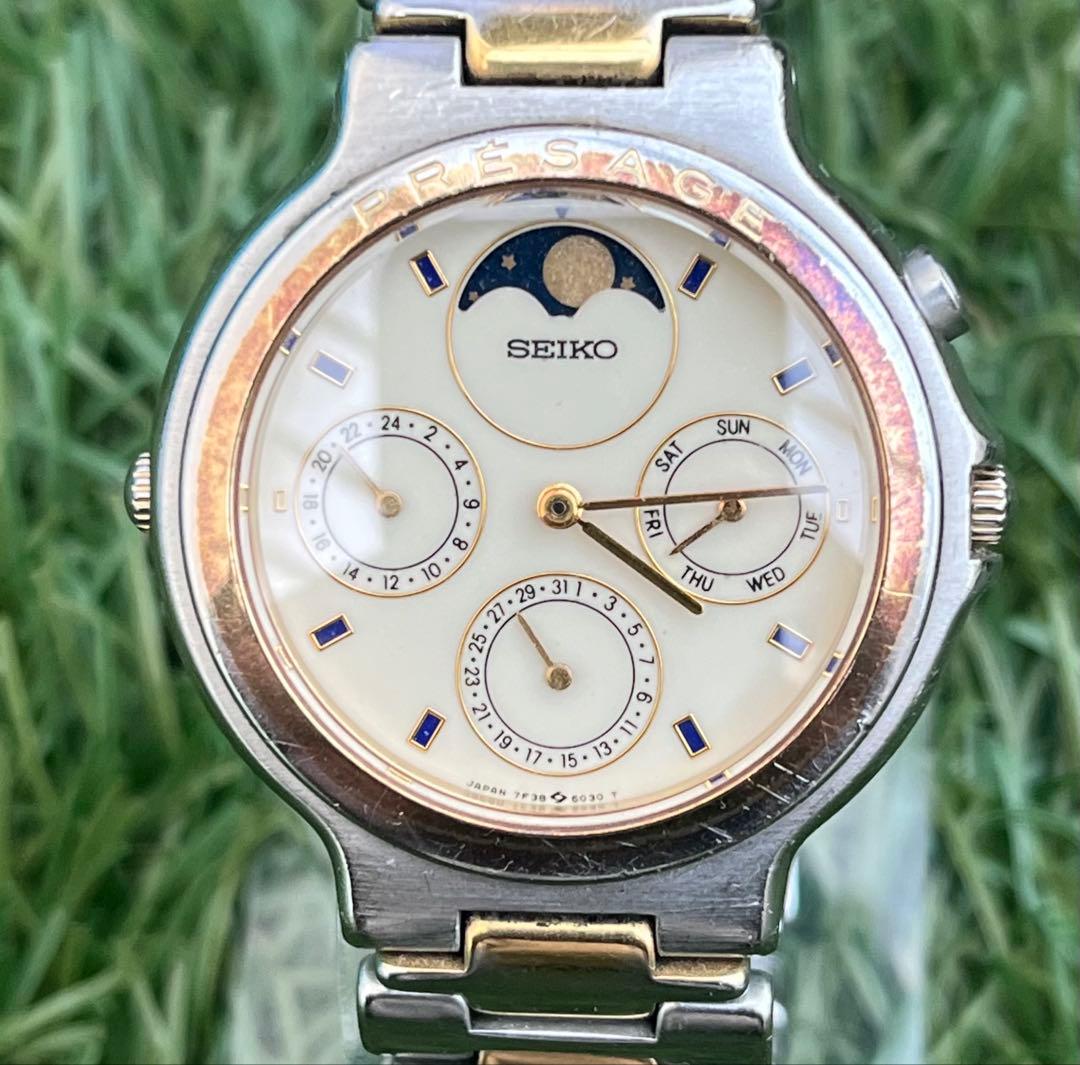 SEIKOセイコー 腕時計PRESAGEプレサージュムーンフェイズヴィンテージ