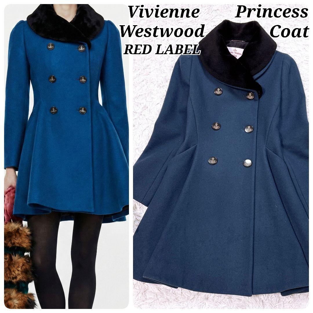人気【極美品】ヴィヴィアン プリンセスコート フレア ファー襟 ダブル