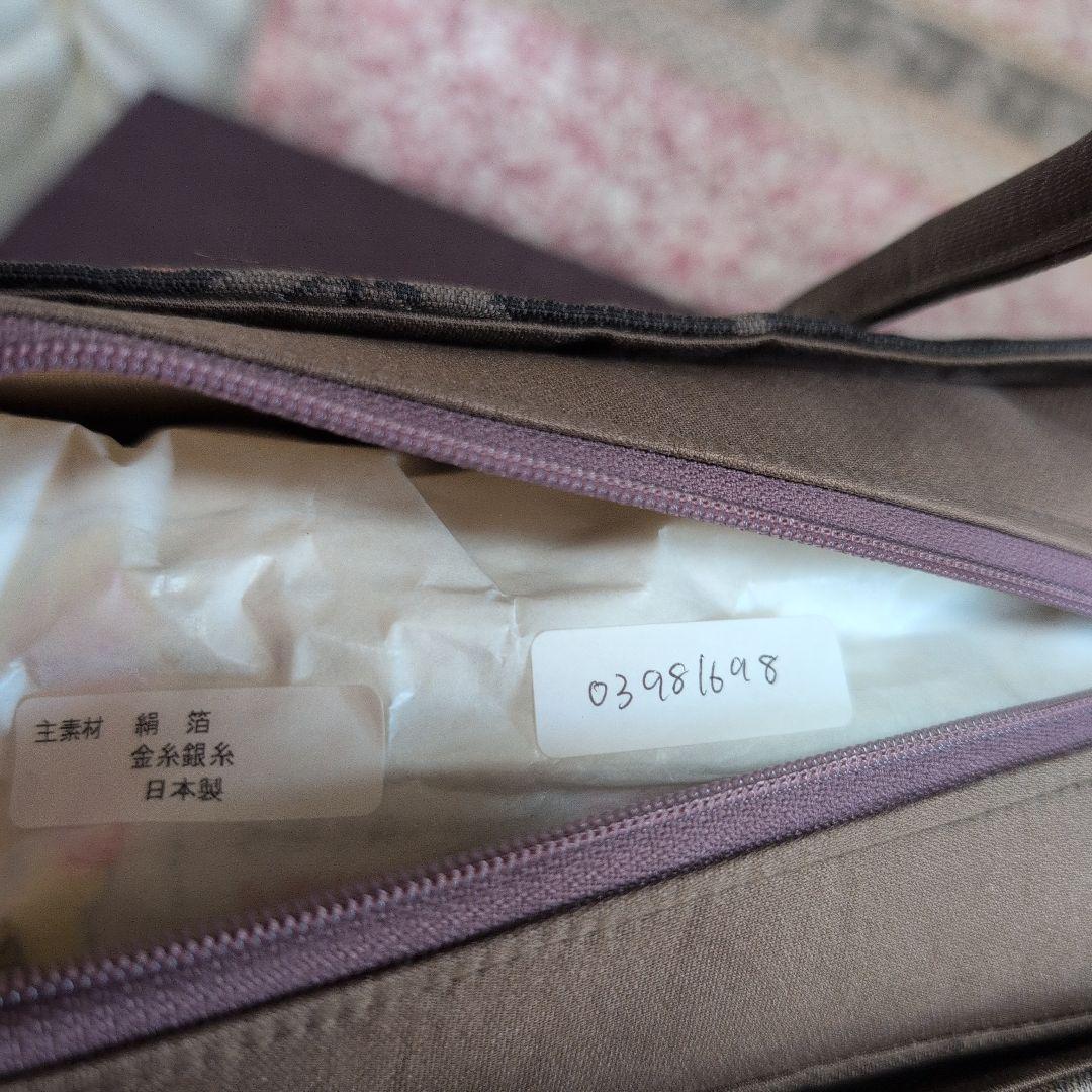 白梅謹製　和装用　利休バック＆草履セット 新品　正絹　箱付