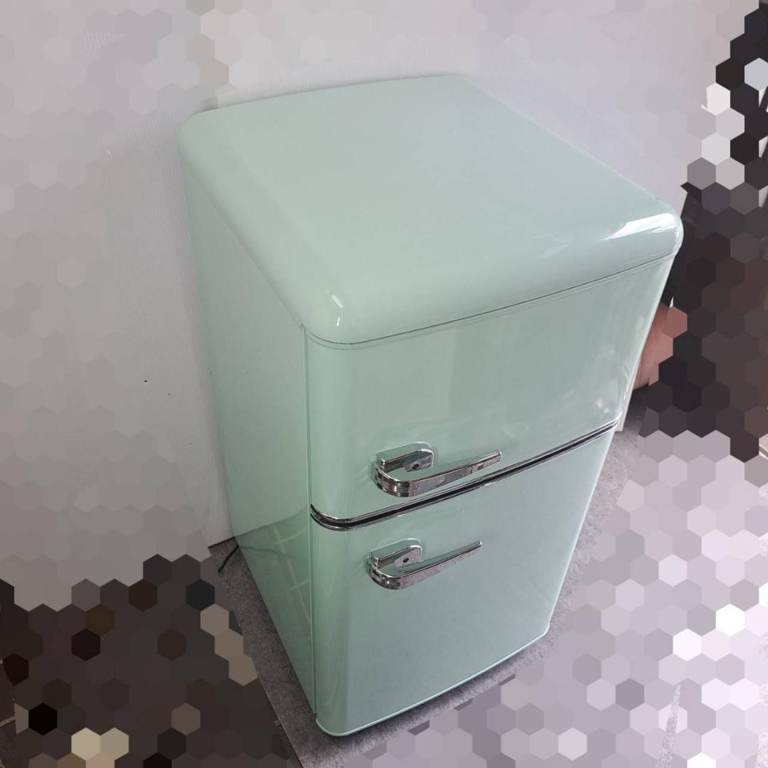 オーヤマ　レトロデザイン　2024年製　冷蔵庫　PRR-082D-LG　81L