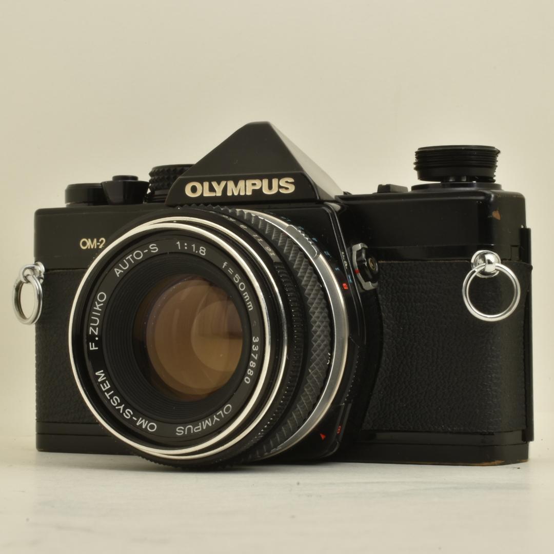 整備済 Olympus OM-2 Black 50mm F1.8 露出計OK クラシック