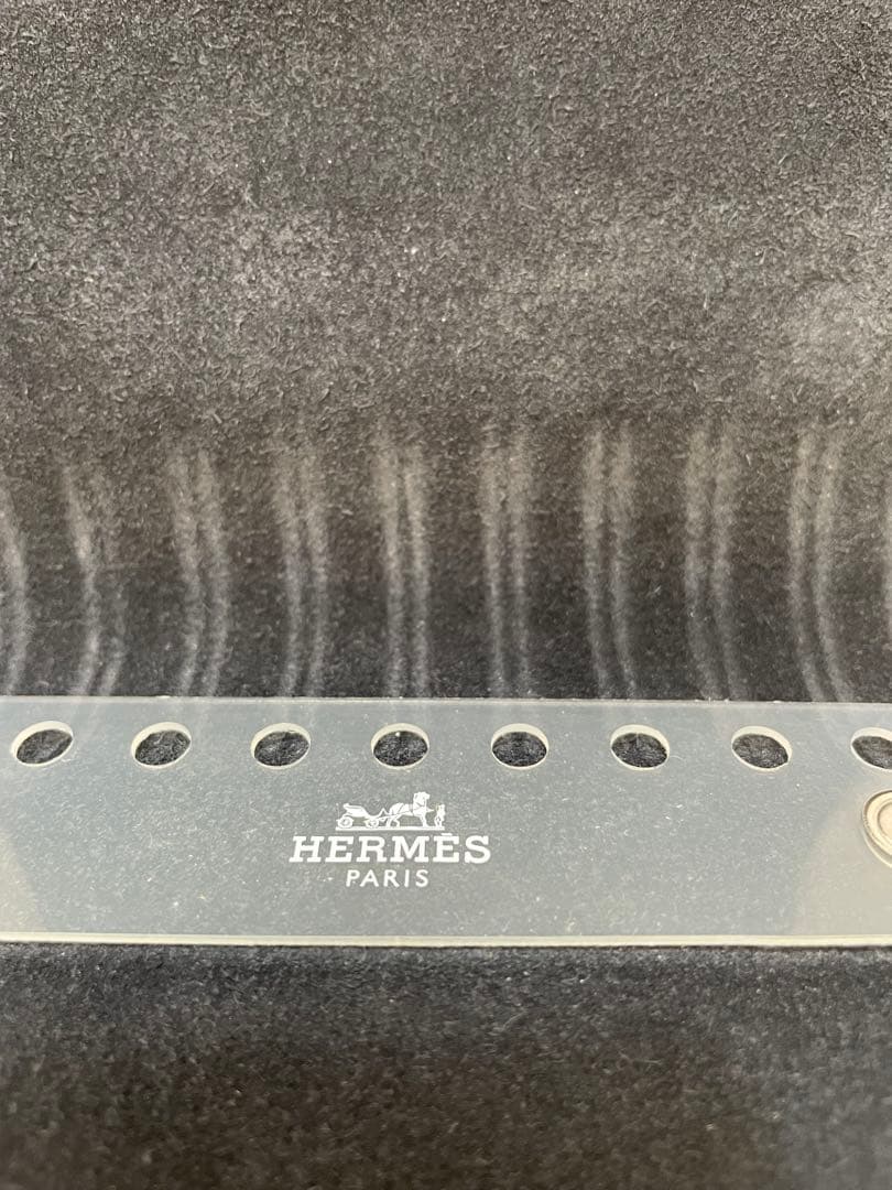 HERMÈS エルメス 黒 レザー リングバインダー メモ帳