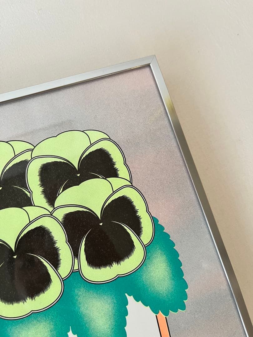 水越智三　pure tomato パンジー　鉢植え　花　イラスト