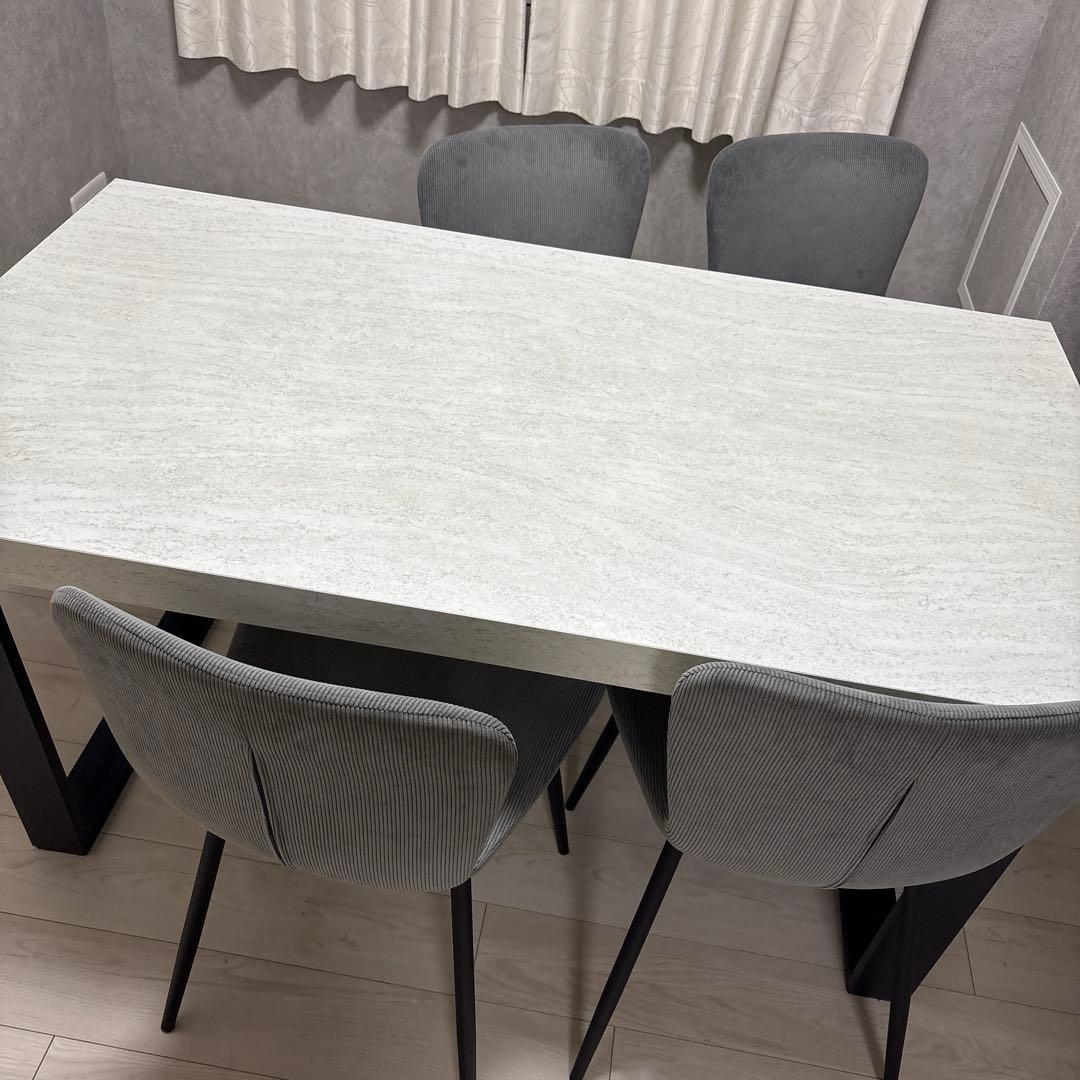 ダイニングテーブル テーブル 単品 140cm アイアンレッグ 鉄脚 ホワイト