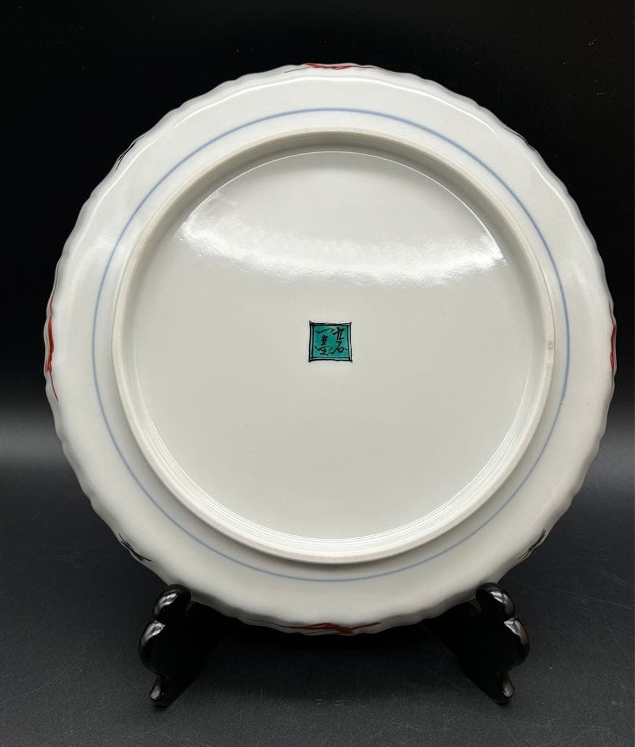 陶器 銀座和光 九谷焼 ひな祭り 飾り皿 雛絵皿 金彩 武腰一憲 日展審査