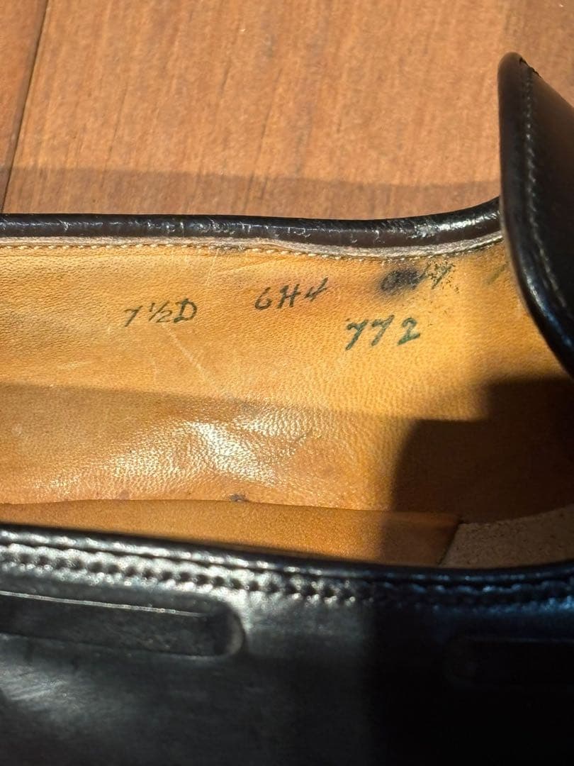 ブルックスブラザーズ　オールデン　タッセル　コードバン　7 1/2D　黒