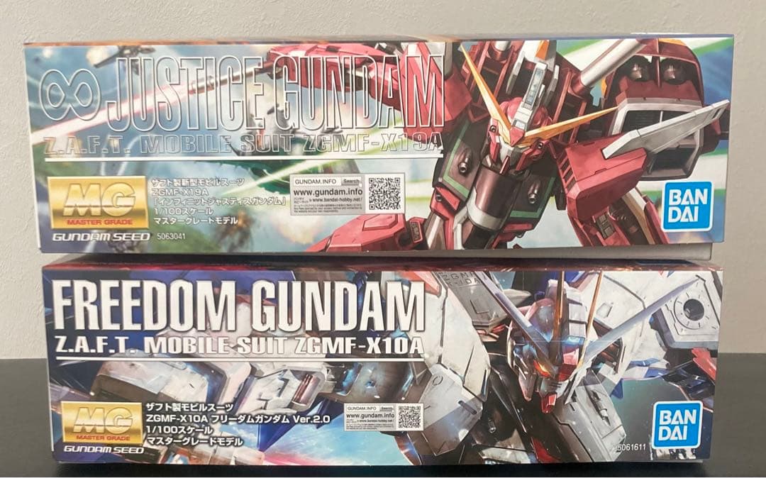 MGフリーダムガンダム Ver.2.0、MGインフィニットジャスティスガンダム